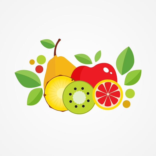 Fruit pictogram logo ontwerp vectorillustratie