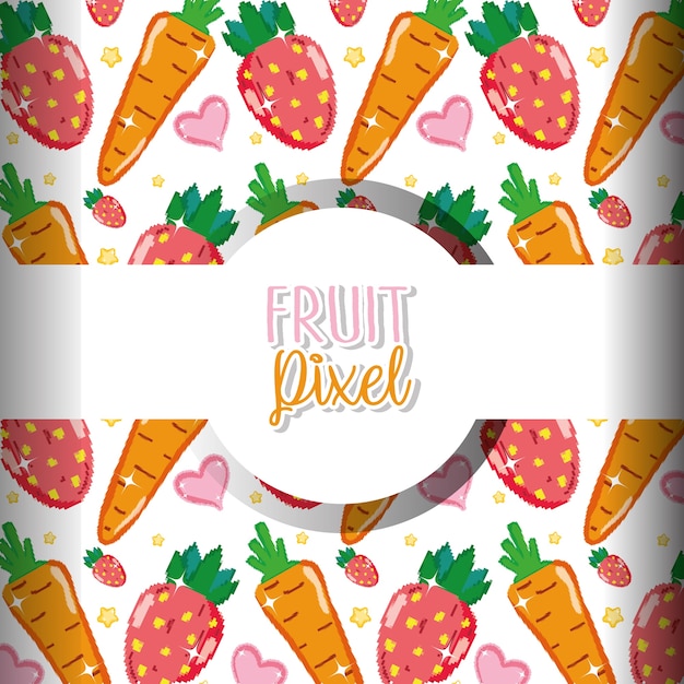 Fruit pixel background