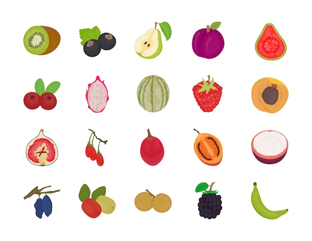 Vector fruit plat vector pack