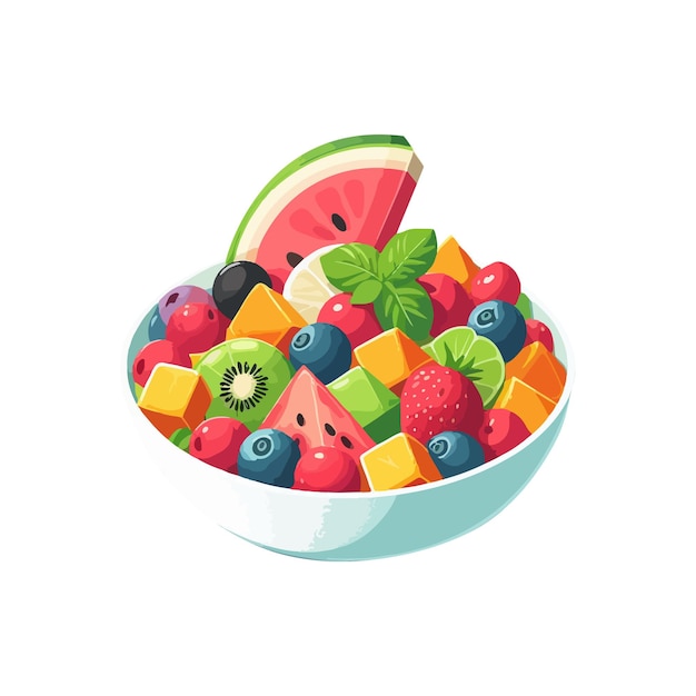 Vector fruit salad ai generated image