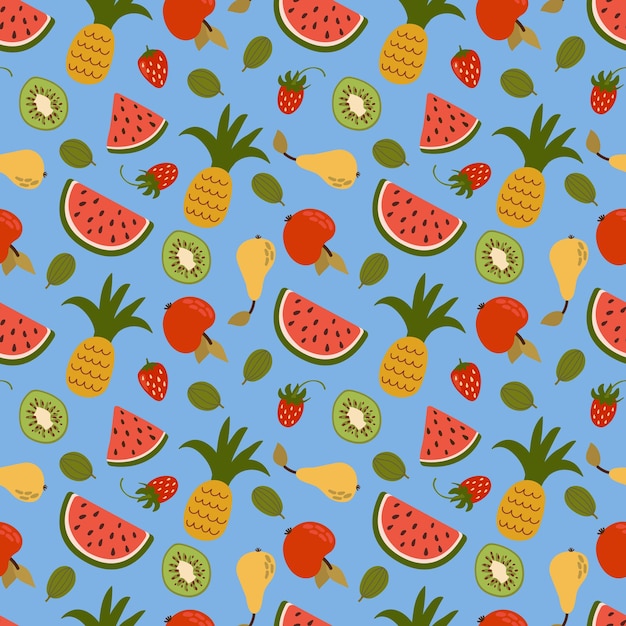 Fruit seamless pattern design for fabric textiles wallpaper packaging cafe