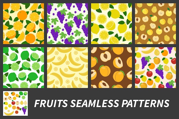 완벽 한 패턴의 과일 세트입니다.