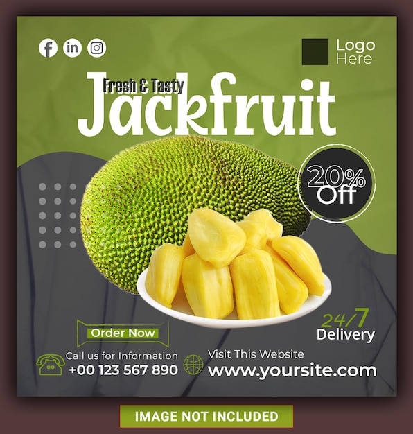 Vector fruit social media banner sjabloon bestandsbanner