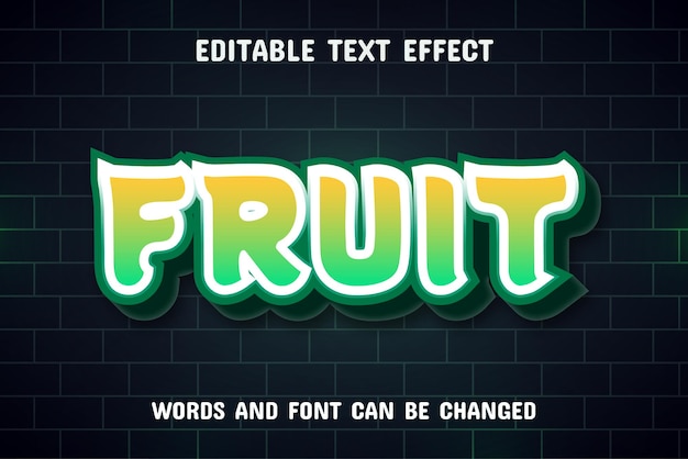 Fruit text 3d text effect