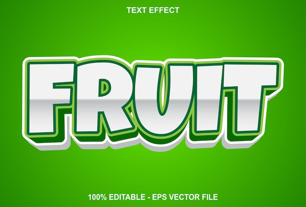 Fruit text effect with green color