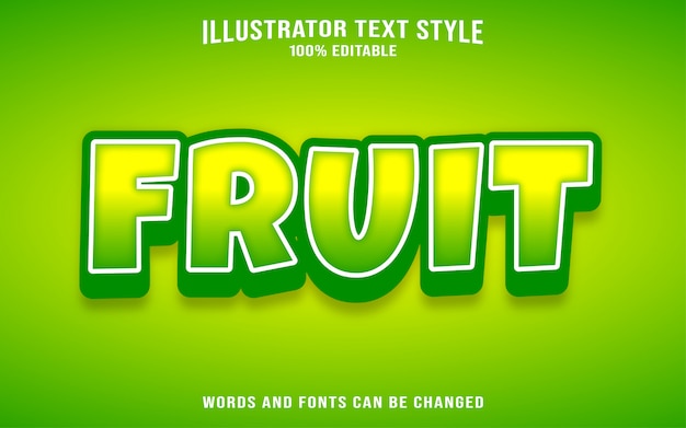 Fruit text style