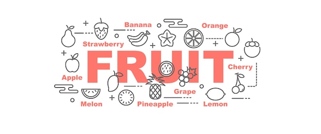 Fruit vector banner