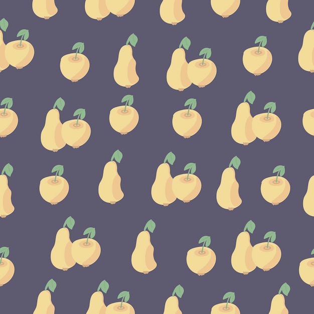 Fruit vector naadloos patroon dat kan worden gebruikt als afdrukken op cadeaupapier voor textielverpakkingen enz