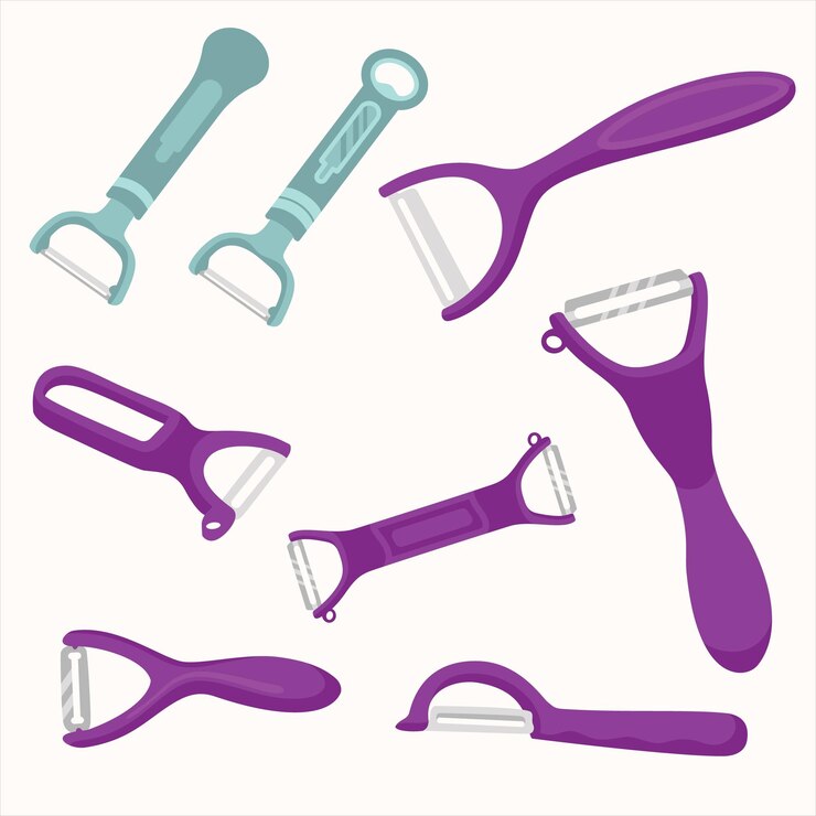 Vector fruitcollectie van peeler