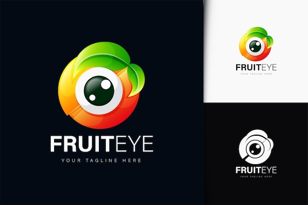 Fruitoog-logo-ontwerp met verloop