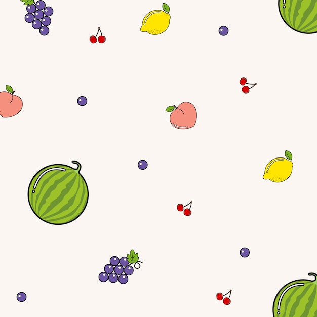 Vector fruits background