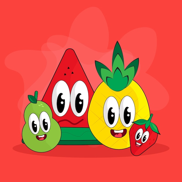 Vector fruits collectin