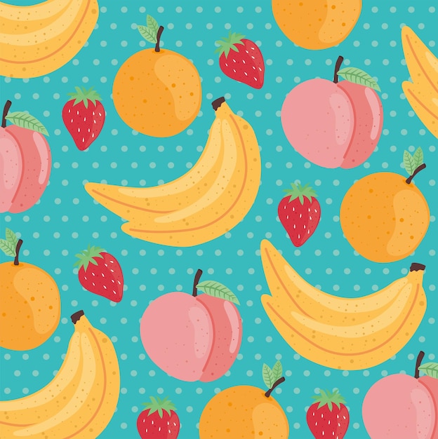 Fruits delicious in pattern