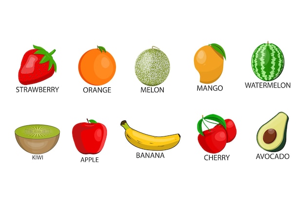 Fruits design icon collection