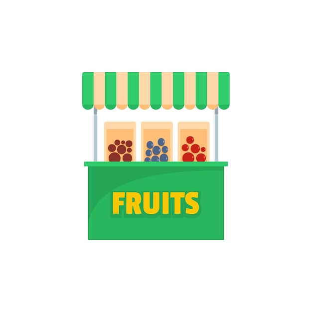 Иконка фруктов Плоская иллюстрация фруктов, продающих векторную иконку для паутины