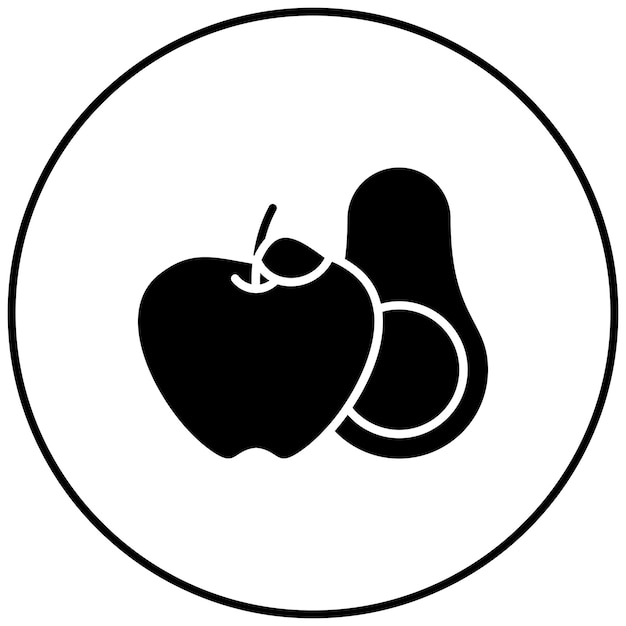 Икона фруктов векторное изображение может быть использовано для сельского хозяйства и садоводства