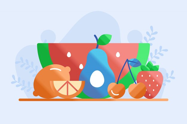 Vector fruits illustration