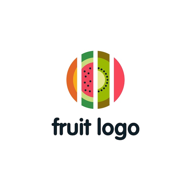 Vettore logo design di frutta