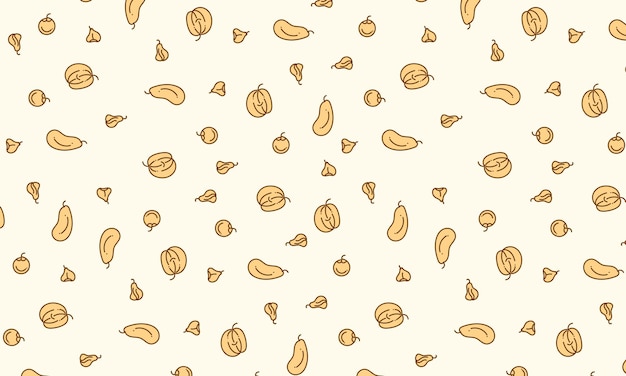 fruits and vegetable hand draw vector background