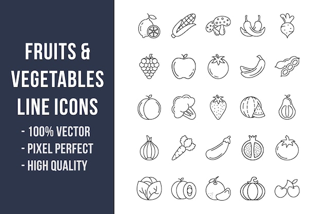 Fruits and Vegetables Icons