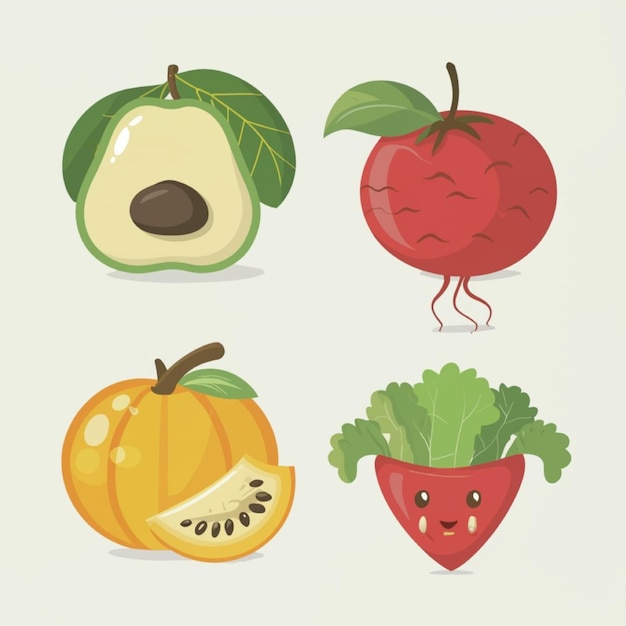 Fruits and Vegetables illustration