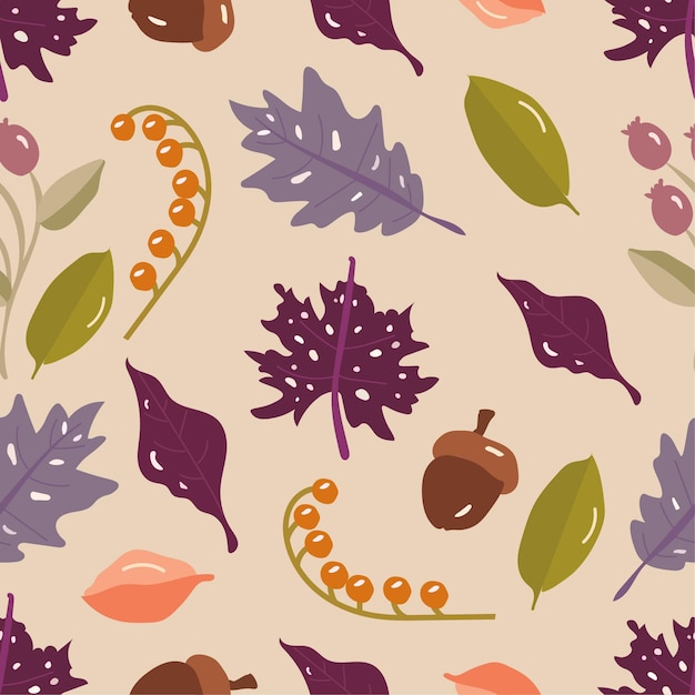 Fruits vegetables and leaves seamless pattern for wallpaper banners textile fabric card printing