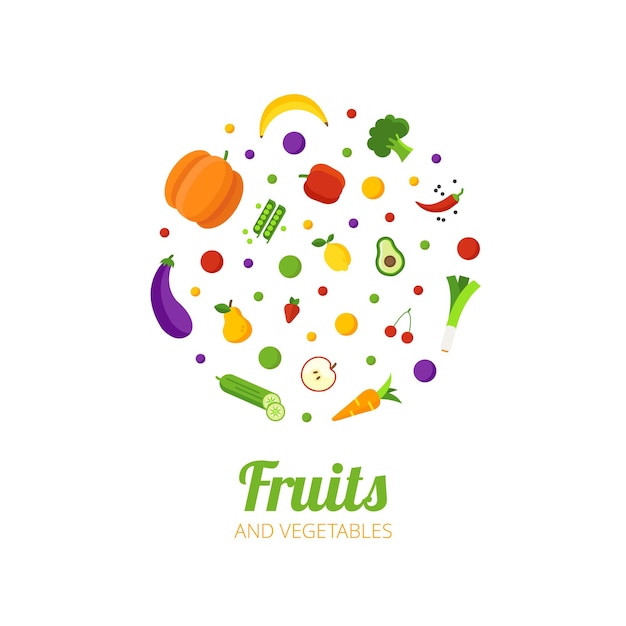 Fruits and vegetables logo design