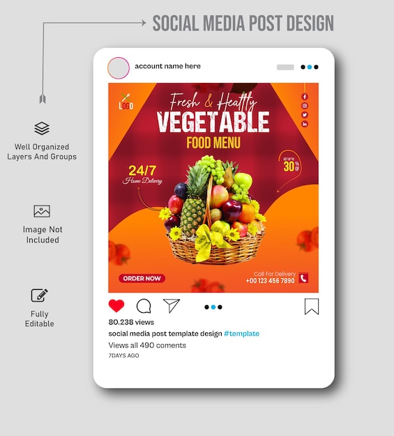 fruits vegetables poster design