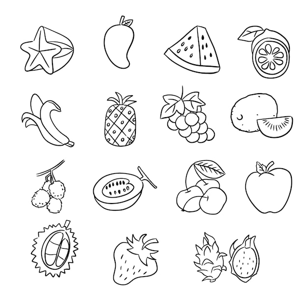 Vector fruits