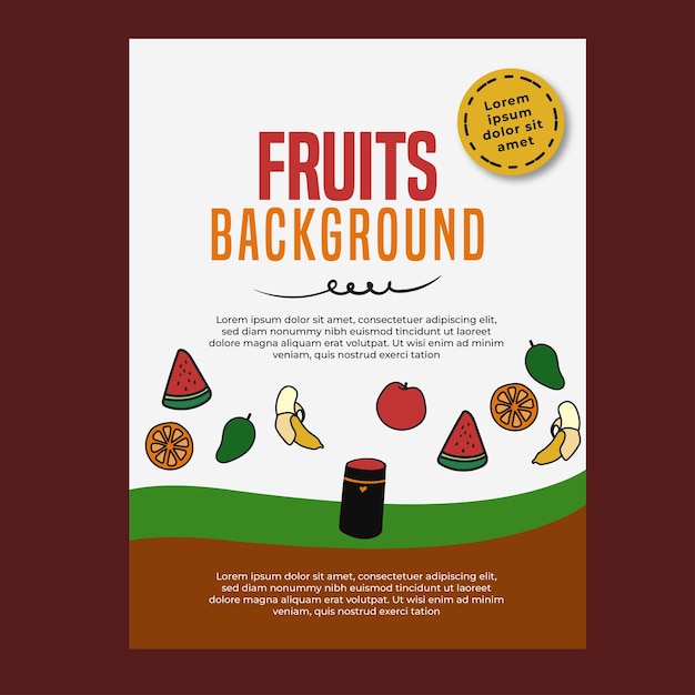 Vettore frutta background formultiplepurpose