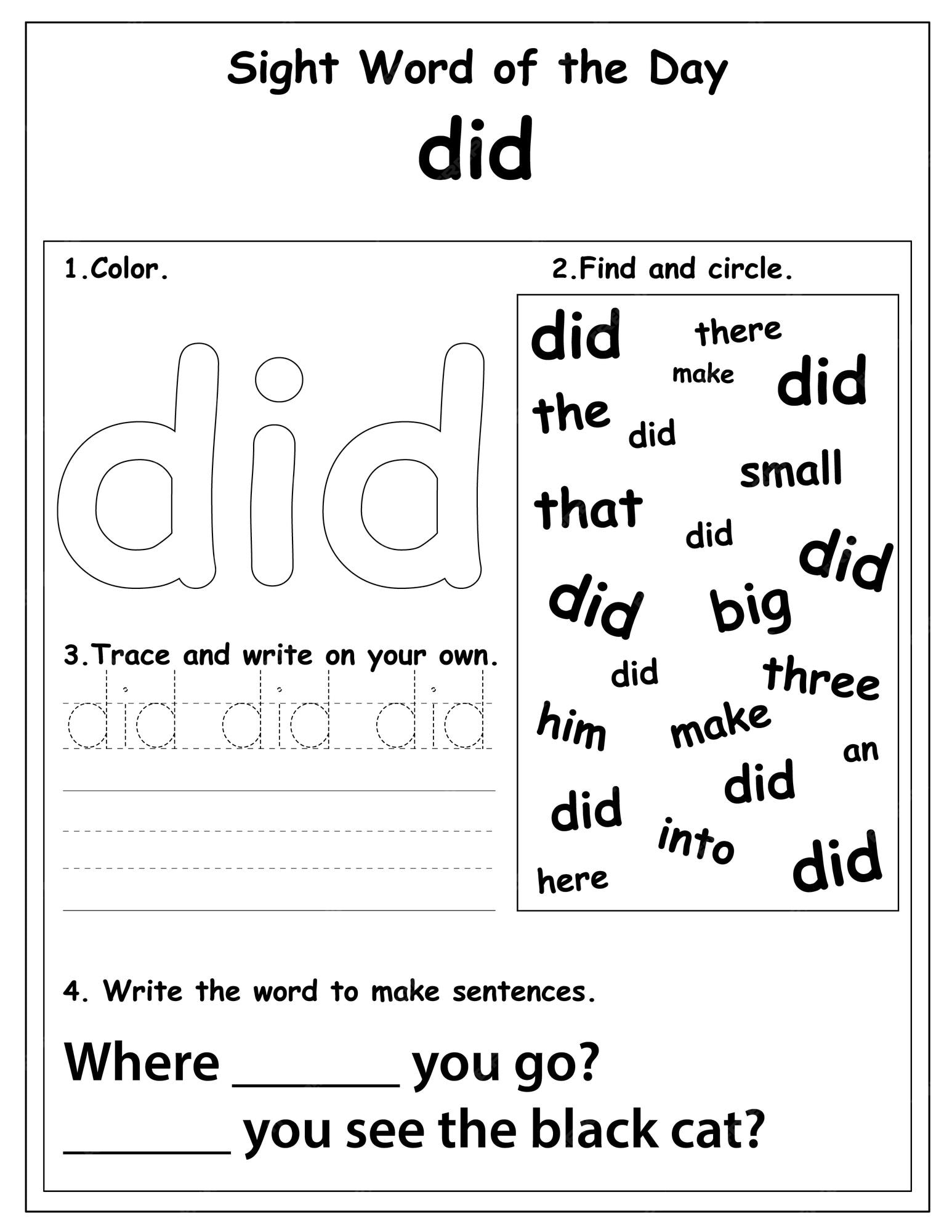 Big and Small - Worksheet Digital