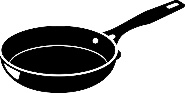 Vector fry pan vector silhouette illustration 10