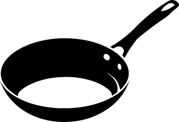 Vector fry pan vector silhouette illustration 11