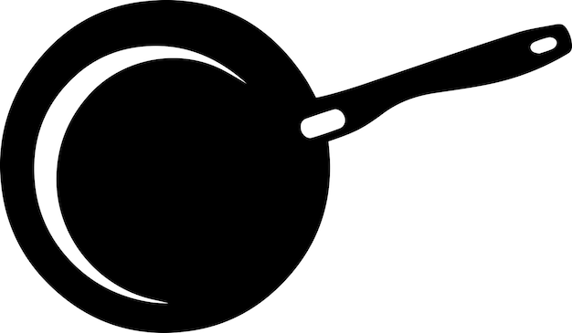 Vector fry pan vector silhouette illustration 3