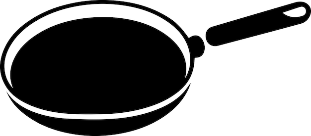 Fry pan vector silhouette illustration 6