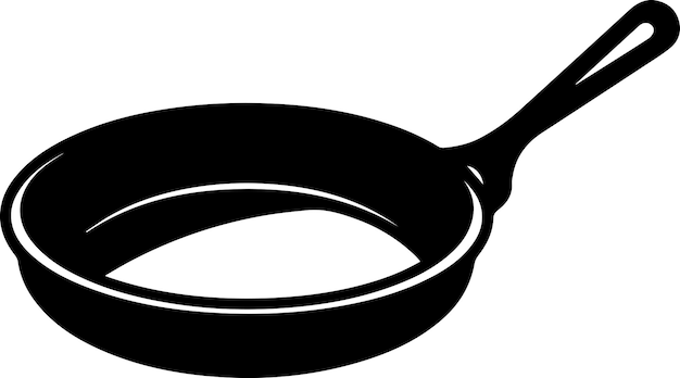 Vector fry pan vector silhouette illustration 8