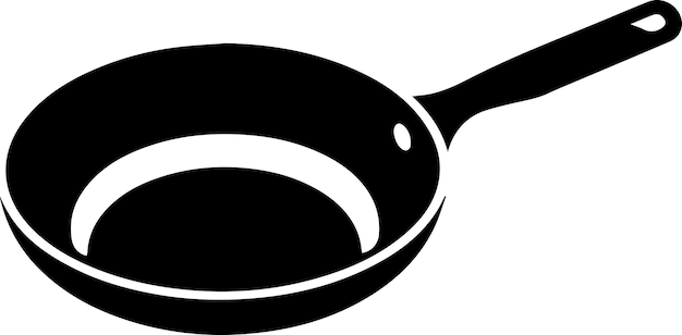 Vector fry pan vector silhouette illustration 9