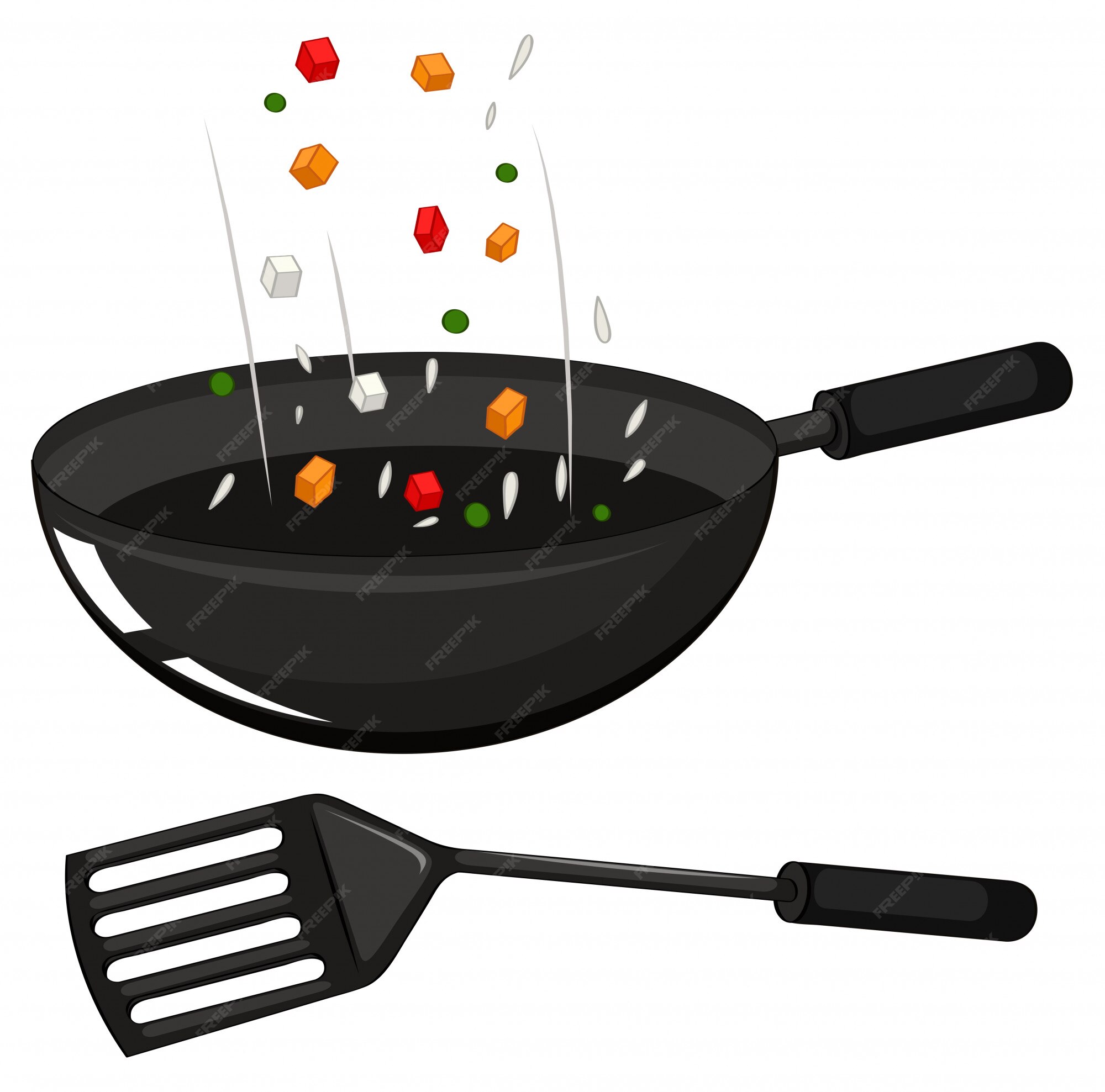 Frying illustration
