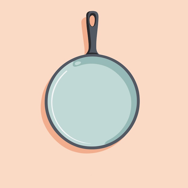 Vector frying pan clip art vector illustration