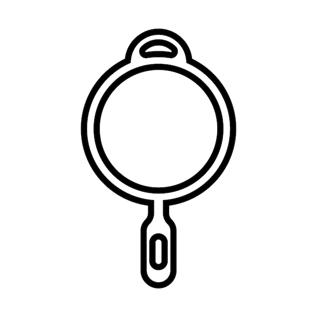 frying pan icon in line style