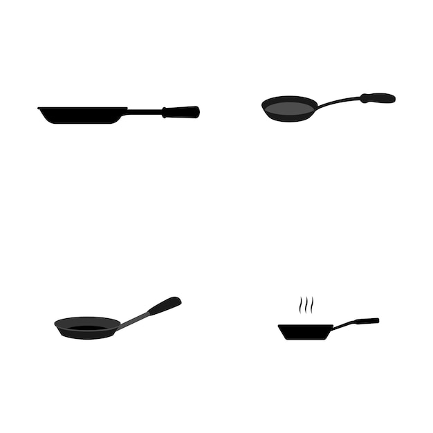 Frying pan logo vector