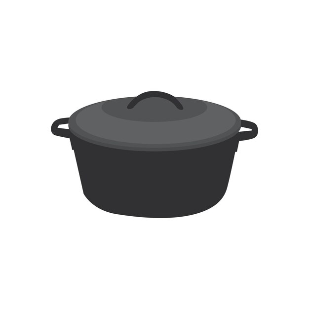 Vector frying pan vector flat illustration on white background