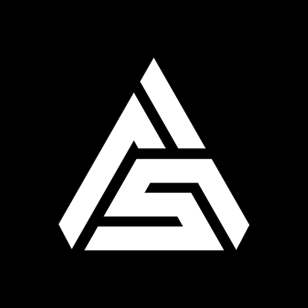 Логотип компании с буквой fs в форме треугольника