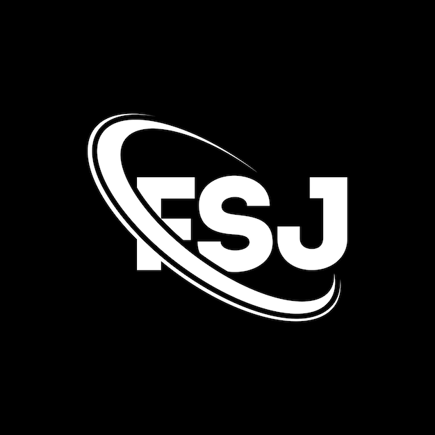 Вектор Логотип fsj буква fsj буква дизайн логотипа инициалы fsj логотипа, связанного с кругом и заглавными буквами монограммы логотипа fsj типографии для технологического бизнеса и бренда недвижимости