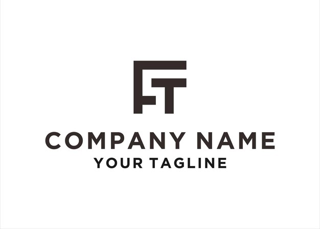Вектор дизайна логотипа FT