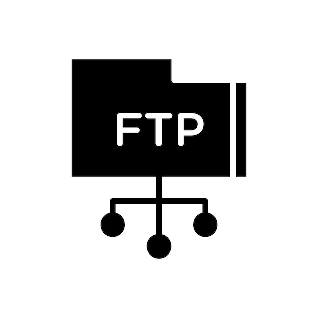 アイコンセット FTP サーバー ウェブ接続 ベクトル シンボル FTP コミュニケーション プロトコル サイン sftp セキュア システム アイコン