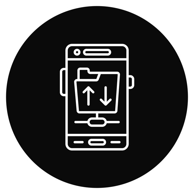 Векторное изображение значка протокола FTP может быть использовано для разработки мобильных приложений