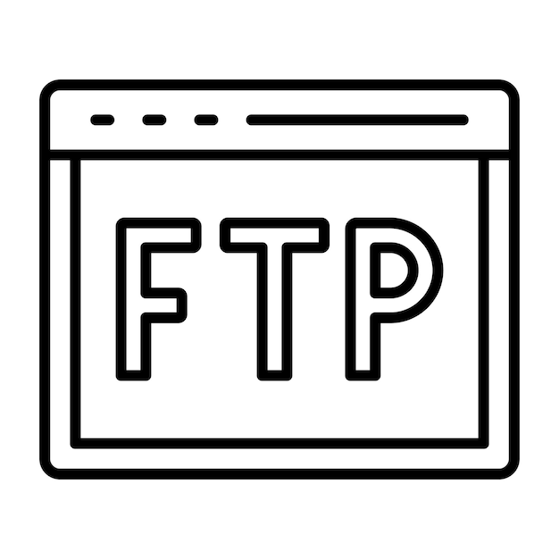Ftp-protocollijnillustratie