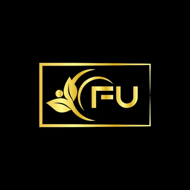fu letter branding logo design template