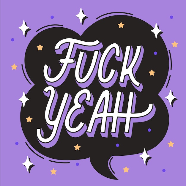 Vector fuck quote lettering